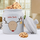Reindeer Personalized Holiday Cookie Jars