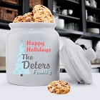 Happy Holidays Personalized Holiday Cookie Jars