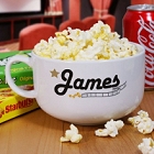 Personalized Ceramic Movie Night Popcorn Bowls with Handle