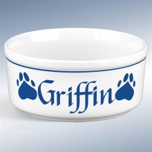 Paw Prints Personalized 5.25" Cat Food Bowls