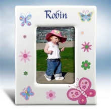 Girls Personalized Butterfly Photo Frames