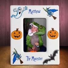 Personalized Ceramic 3 x 5 Halloween Picture Frames