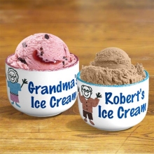 Grandpa's Personalized Icon Ice Cream Bowls