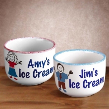 Mom's Personalized Icon Ice Cream Bowls
