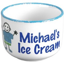 Boy's Personalized Icon Ice Cream Bowls