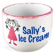 Girl's Personalized Icon Ice Cream Bowls