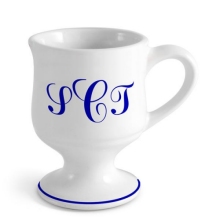 Monogrammed Pedestal Coffee Mug