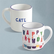 Personalized 12 Ounce Ceramic Birthday Mugs