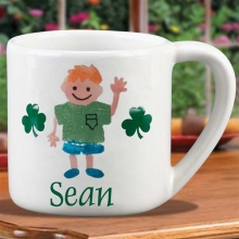 Personalized 8 Ounce Irish Kids Ceramic Mugs