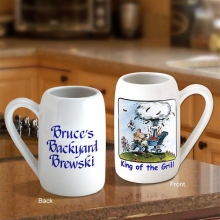 Gary Patterson King of the Grill Personalized Beer Steins