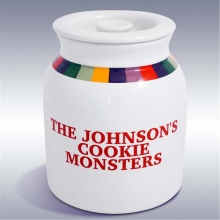 Rainbow Design Personalized Stoneware Jumbo Cookie Jars