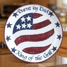 Patriotic Flag Personalized Serving Platters