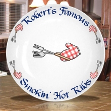 Personalized BBQ Platter with Oven Mitt Decoration