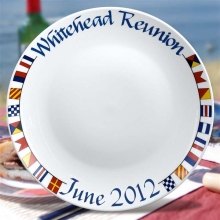 Personalized Signal Flag Boater's Serving Platters