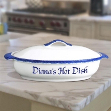 Personalized Covered 1.5 Quart Oval Baker Casserole Dish