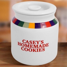 Rainbow Design Personalized Stoneware Cookie Jars