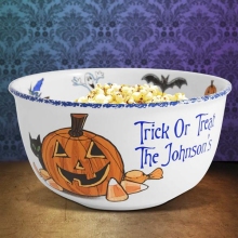 Trick or Treat Personalized 4 Quart Halloween Treats Bowls
