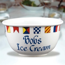 Signal Flag Personalized 1 Quart Bowl for Boaters