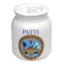 Military Insignia Personalized Pet Treat Jars
