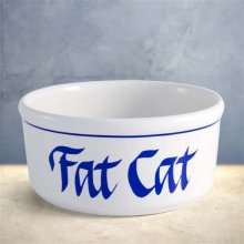 Fat Cat Ceramic 5" Cat Food Bowls
