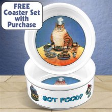 Gary Patterson Got Food? 5" Cat Bowls