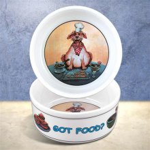 Gary Patterson Got Food? 5" Ceramic Dog Bowls