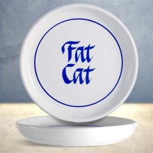 Fat Cat Ceramic Cat Food Dish