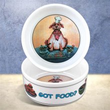 Gary Patterson Got Food? 7" Ceramic Dog Bowls
