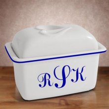 Monogrammed Recipe Box with Built in Card Easel