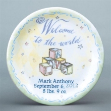 Flavia's Personalized Porcelain Birth Plates