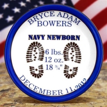 Personalized US Military Porcelain Birth Plates