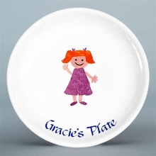 Personalized 8" Girls Ceramic Plates