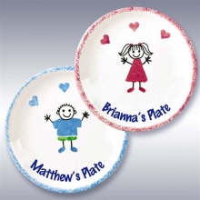Personalized 8" Ceramic Plates for Kids