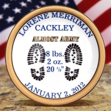 Personalized US Military Porcelain Birth Plates