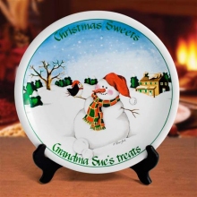 Personalized 11" Snowman Serving Plates