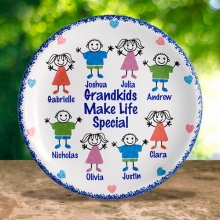 Personalized Porcelain Grandkids Character Keepsake Plates