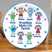 Personalized Porcelain Grandkids Make Life Special Keepsake Plates