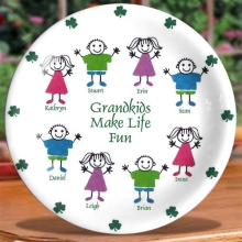Irish Grandkids Make Life Fun Personalized Keepsake Plates