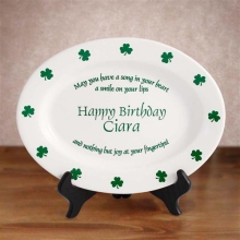 Personalized Irish Proverb Ceramic Birthday Plates