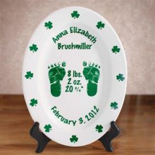 Personalized Oval Irish Baby Birth Plates