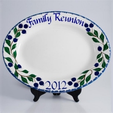 Personalized Wild Blueberry Oval Platter