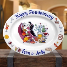 Personalized 16 inch Oval Dancers Stoneware Platters
