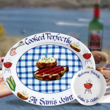 Personalized Barbecued Steak Serving Platters