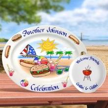 Personalized Oval Summer Serving Platters