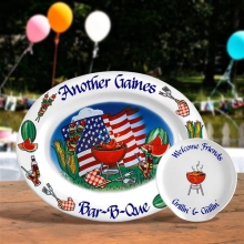 Personalized Stoneware All American Platter