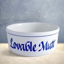 Lovable Mutt 5" Small Ceramic Dog Bowls