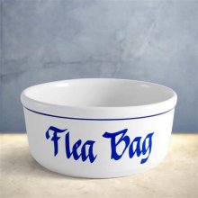 Flea Bag 5" Small Ceramic Dog Bowls