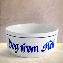 Dog from Hell 7.5" Ceramic Dog Bowls