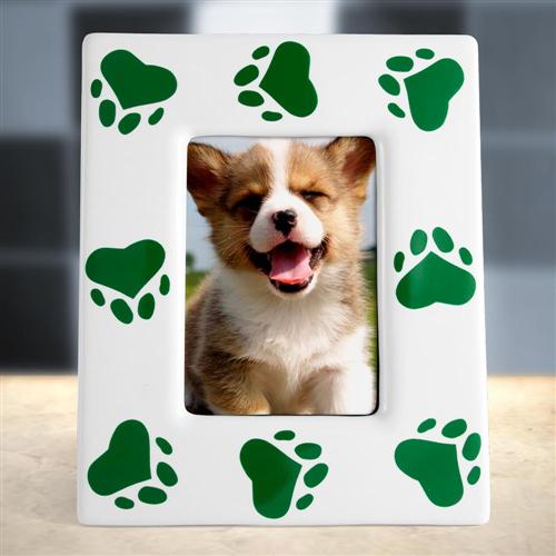 3 x 5 Pet Paw Prints Ceramic Picture Frames