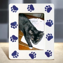 5 x 7 Pet Paw Prints Ceramic Picture Frames